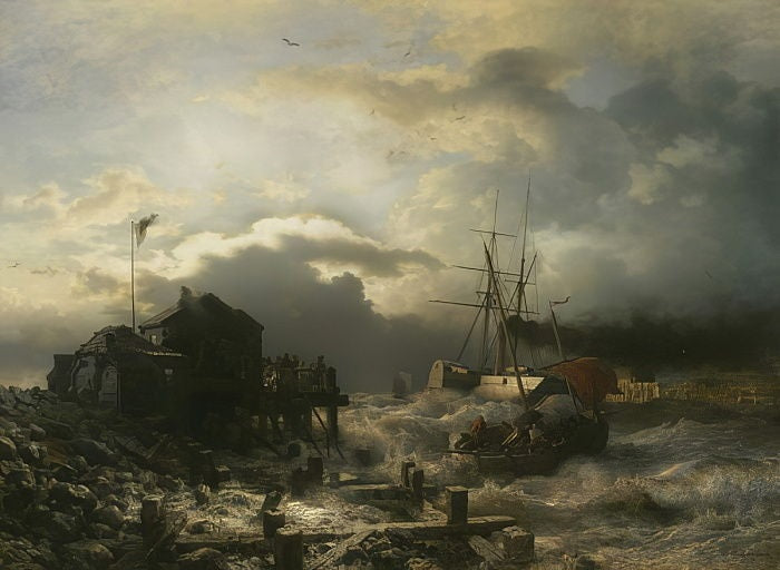 Andreas Achenbach Off Ostend 1859 Fine Art Print