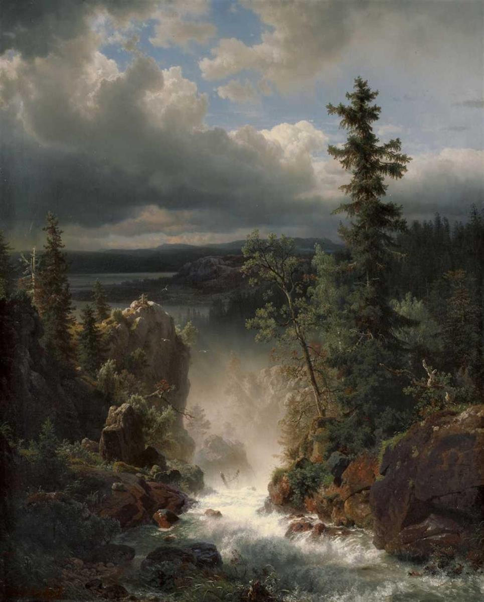 Andreas Achenbach Torrent 1862 Fine Art Print