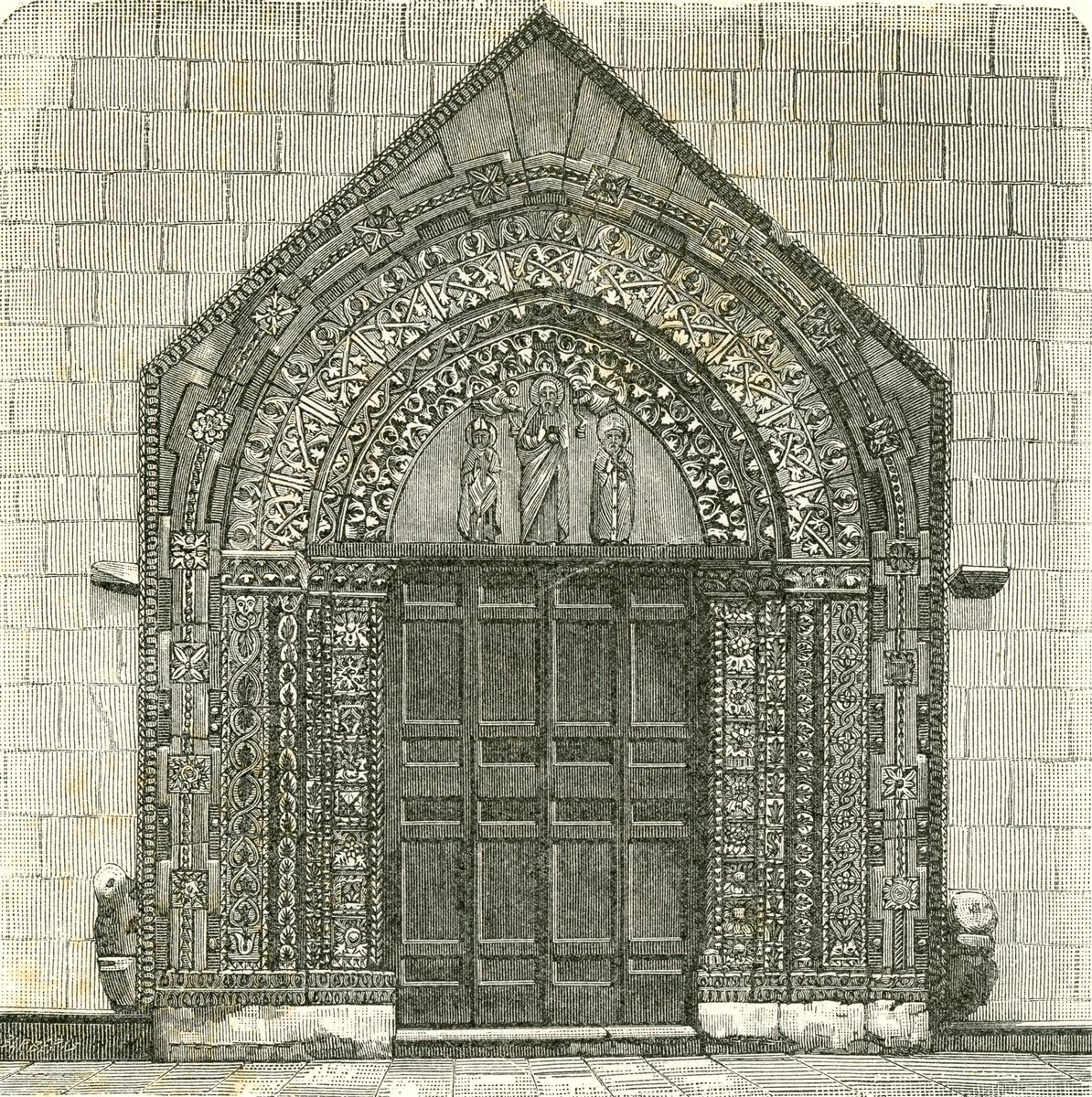 Giuseppe Barberis Porta Della Chiesa Di Sant’agostino 1898 Fine Art Print