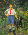 Pyotr Konchalovsky Andron with a Dog 1949 Fine Art Print