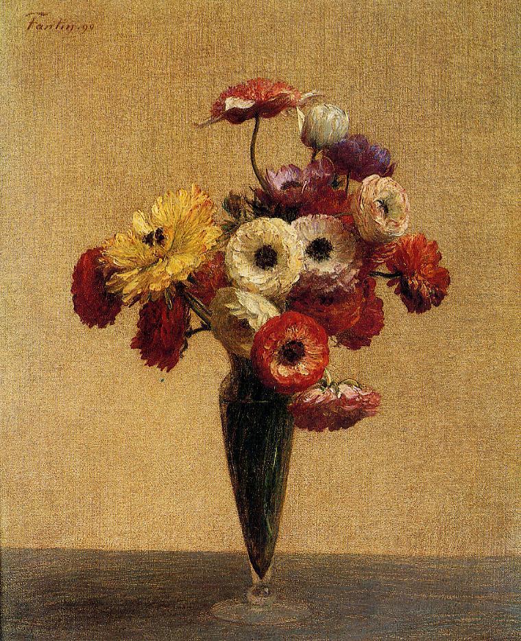 Henri Fantin-Latour Anemones and Buttercups 1890 Fine Art Print