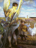 Jacek Malczewski Angel, I will Follow you 1901 Fine Art Print