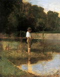 Laszlo Mednyanszky Angler 1890 Fine Art Print