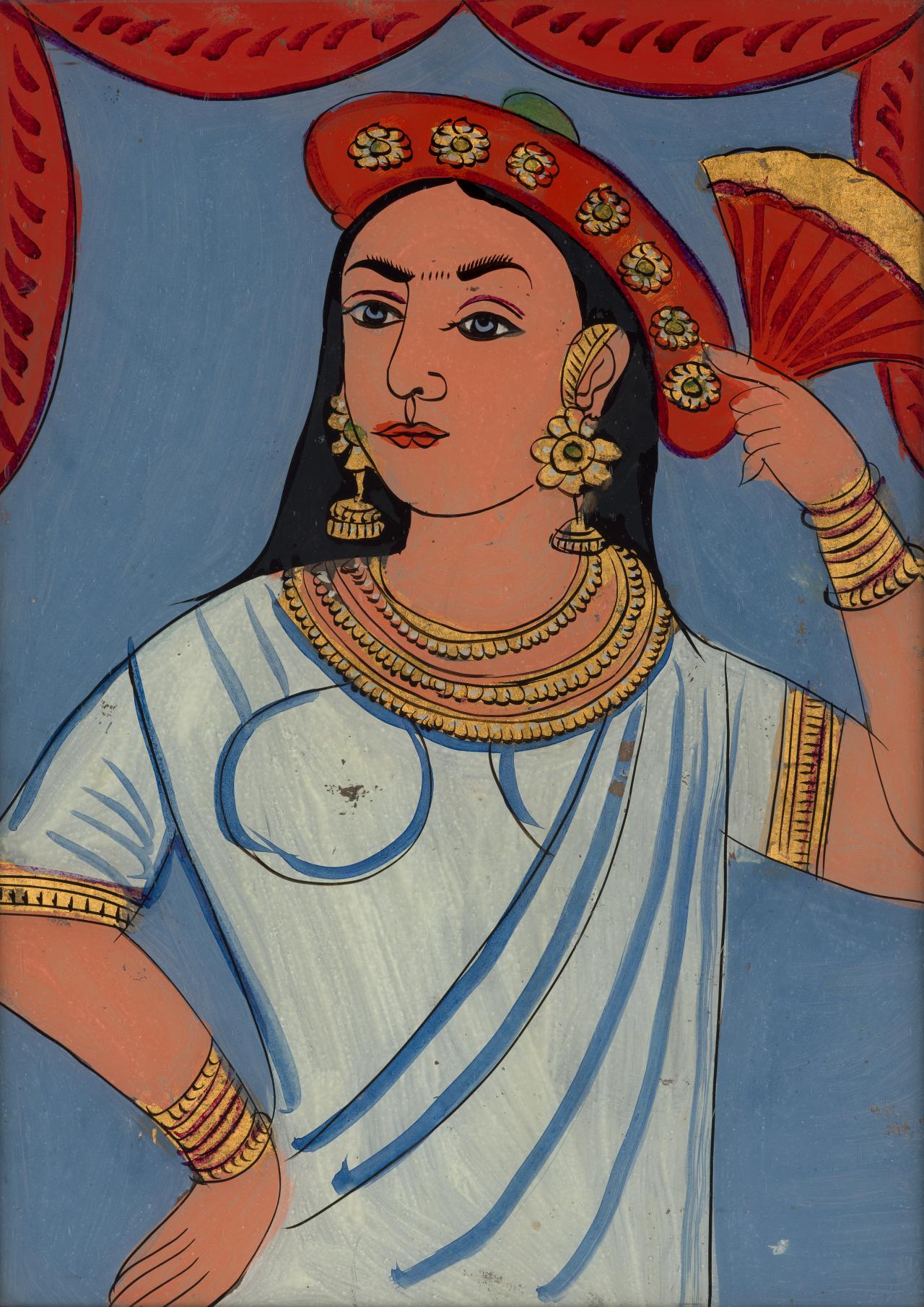 {{ product_title }} Fine Art Print | {{ product_vendor }} Jakero77 Anglo Indian Nauch Girl Glass Painting Late 19th Century Fine Art Print Art Print  Jakero77