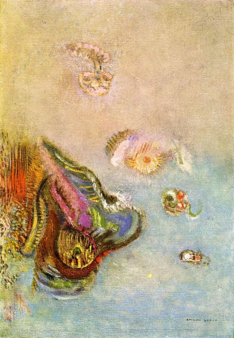 Odilon Redon Animals of the Sea 1910 Fine Art Print