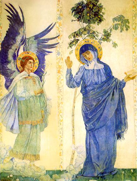 Mikhail Nesterov Annunciation 1911 Fine Art Print