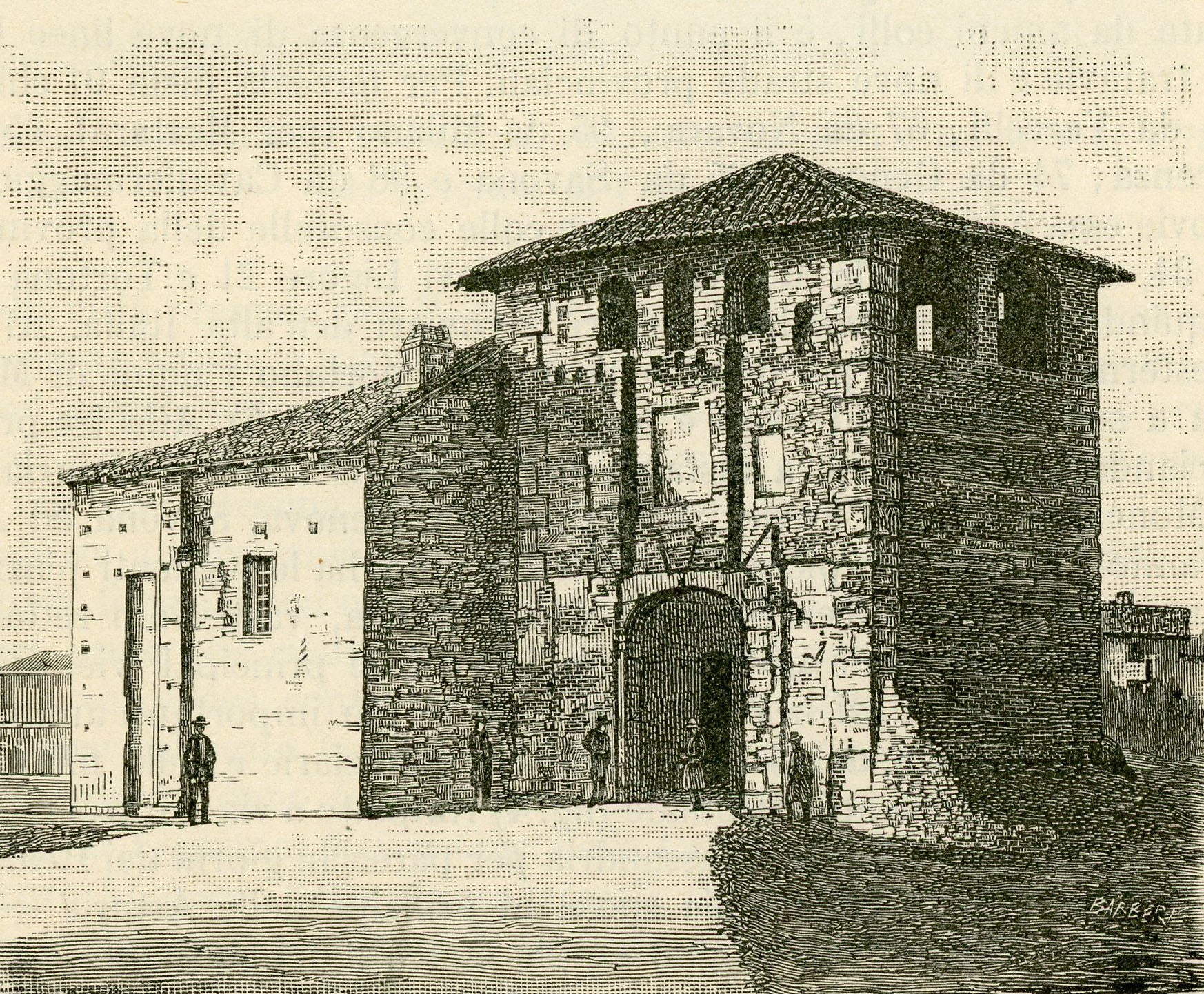 Giuseppe Barberis Antica Porta Ravanale in Alessandria 1890 Fine Art Print