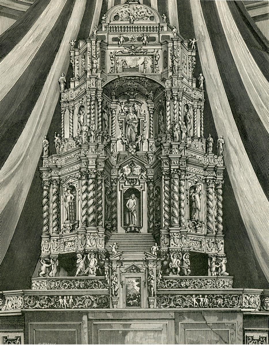 Giuseppe Barberis Antico Altare Maggiore Nella Chiesa Di San Lorenzo in Antronapiana 1890 Fine Art Print