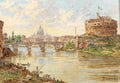Antonietta Brandeis A View of Rome with Castel Sant’Angelo, Ponte Sant’Angelo and St Peter’s Basilica in the Background 1926 Fine Art Print