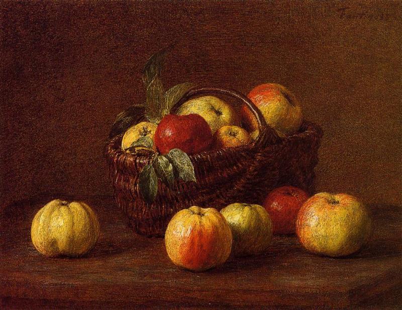 Henri Fantin-Latour Apples in a Basket on a Table 1888 Fine Art Print