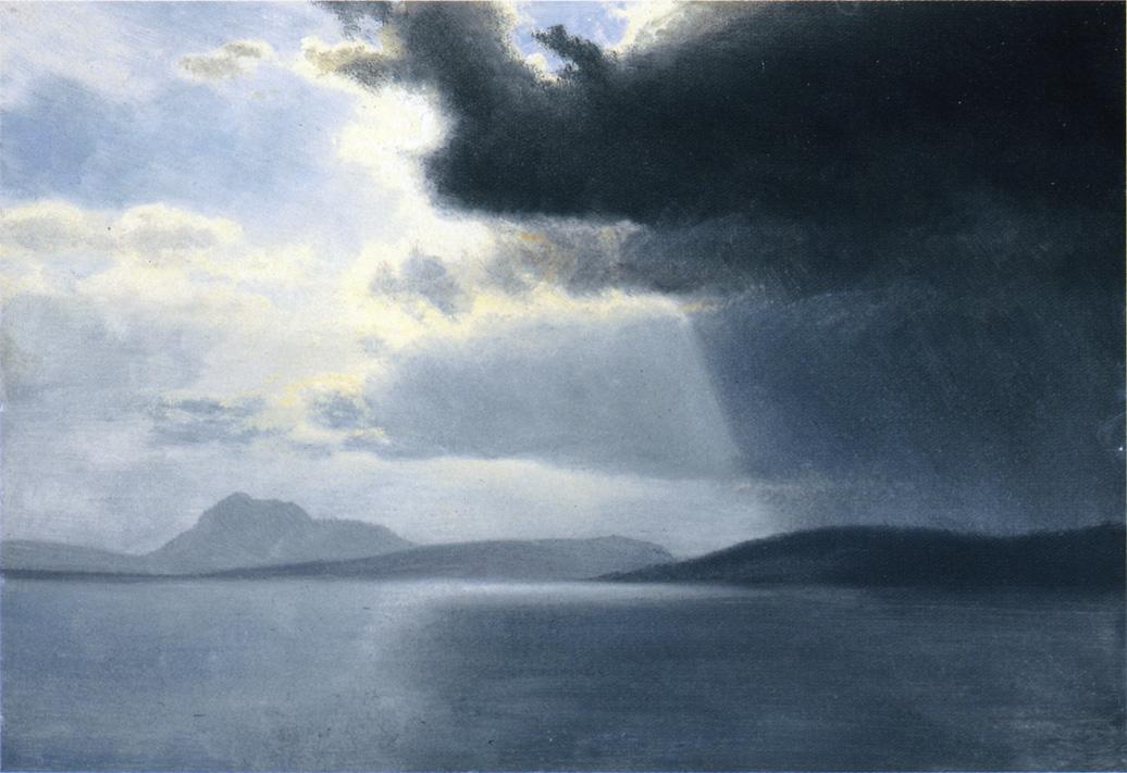 Albert Bierstadt Approaching Thunderstorm on the Hudson River 1860 Fine Art Print