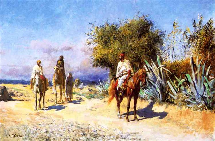 Edwin Lord Weeks Arabs on the Move 1885 Fine Art Print