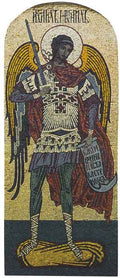 Ivan Bilibin Archangel Michael. Mosaic on the North side of the Church of the Virgin Uspeniya in Olshany 1941 Fine Art Print