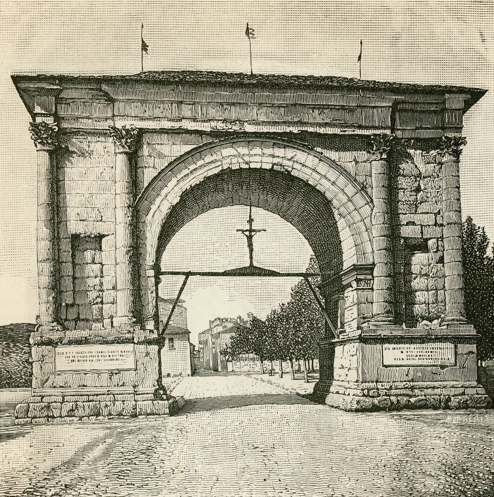 Giuseppe Barberis Arco Di Augusto in Aosta 1890 Fine Art Print