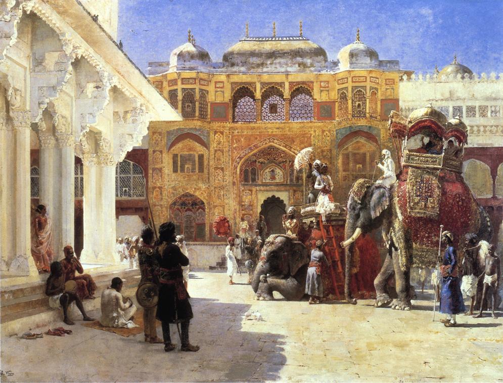 Edwin Lord Weeks Arrival of Prince Humbert, the Rahaj, at the Palace of Amber 1888 Fine Art Print