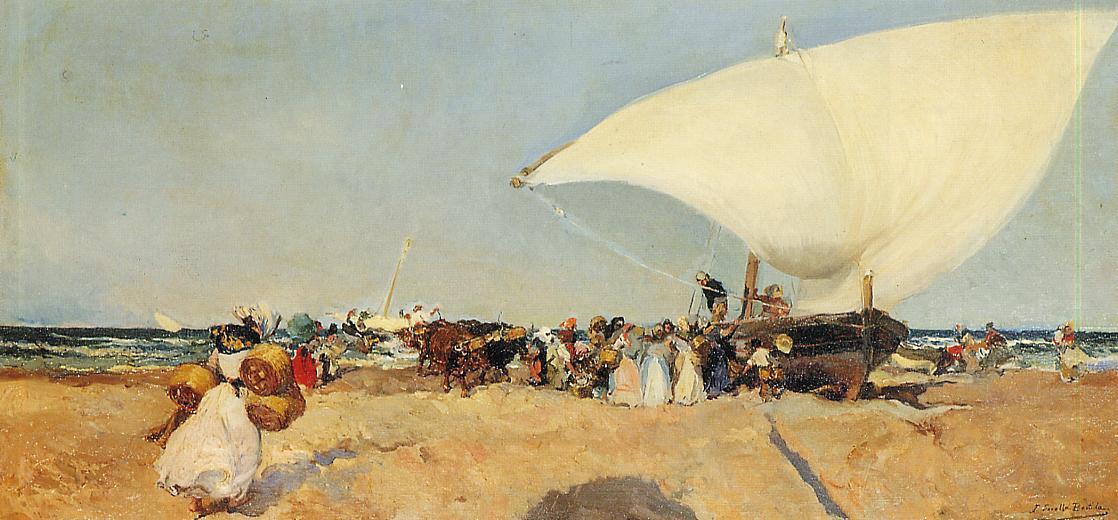 Joaquín Sorolla Arrival of the Boats 1898 Fine Art Print