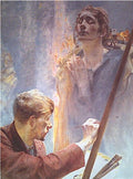 Jacek Malczewski Artist and Muse 1897 Fine Art Print