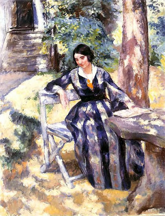 Wojciech Weiss Artist's Wife in the Garden 1917 Fine Art Print