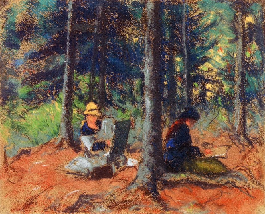 Robert Henri Artists in the Woods 1918 Fine Art Print