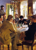 Peder Severin Kroyer Artists' Luncheon in Skagen 1883 Fine Art Print