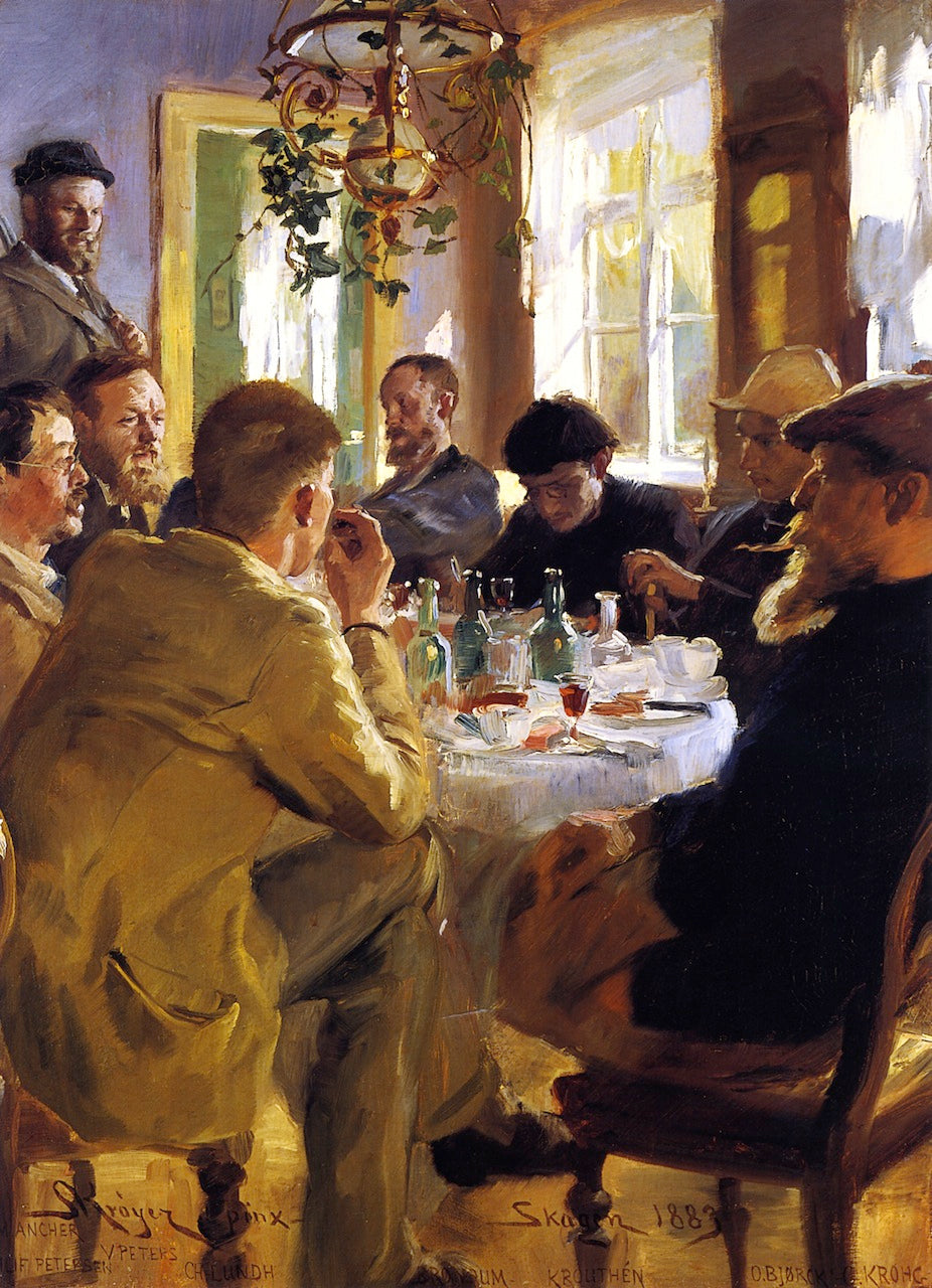 Peder Severin Kroyer Artists' Luncheon in Skagen 1883 Fine Art Print