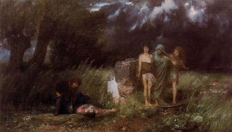Arnold Böcklin Assassin Pursued by Furies 1870 Fine Art Print