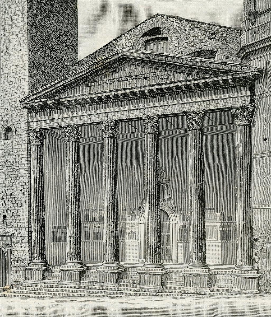 Giuseppe Barberis Portico Del Tempio Di Minerva 1895 Fine Art Print
