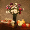 Henri Fantin-Latour Asters and Fruit on a Table 1868 Fine Art Print