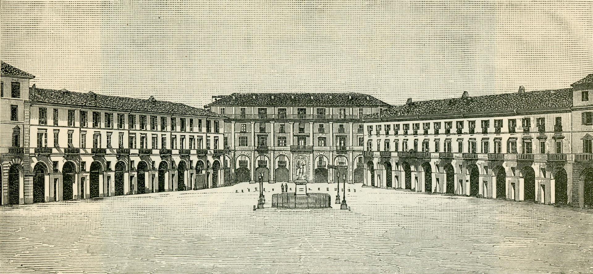 Giuseppe Barberis Piazza Vittorio Alfieri 1890 Fine Art Print