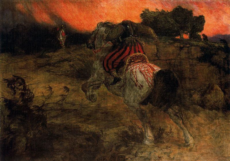 Arnold Böcklin Astolf Rides away with His Head Lost 1873 Fine Art Print