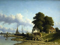 Johan Hendrik Weissenbruch At Elshout Sun 1850-1854 Fine Art Print