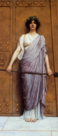John William Godward At the Gate of the Temple 1898 Fine Art Print