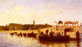 Edwin Lord Weeks At The River Crossing 1880 Fine Art Print
