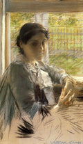William Merritt Chase At the Window 1889 Fine Art Print
