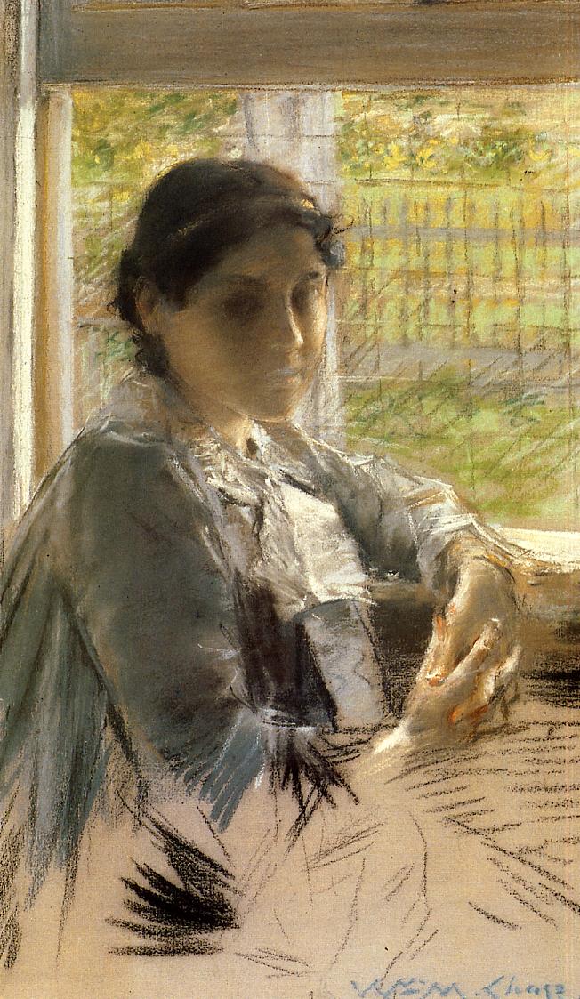 William Merritt Chase At the Window 1889 Fine Art Print