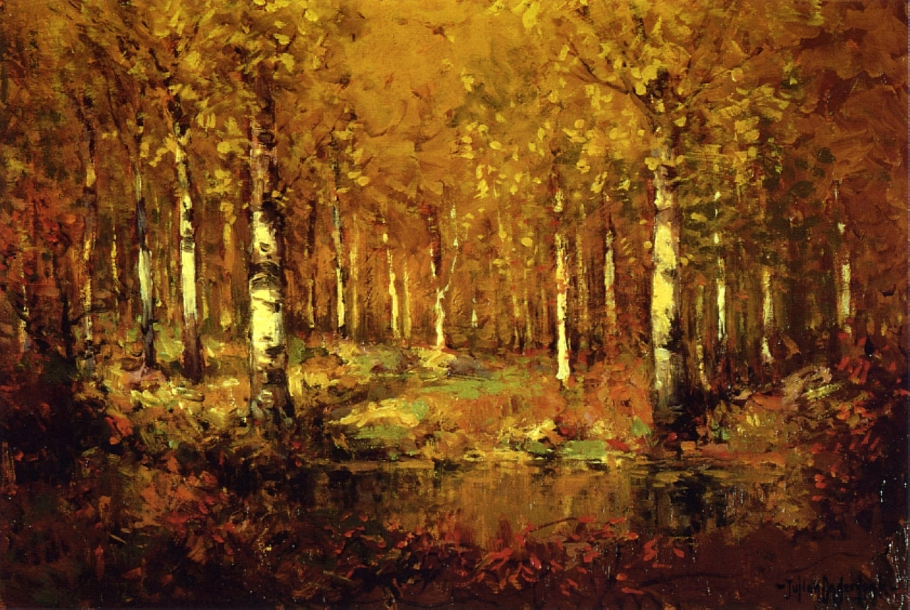 Robert Julian Onderdonk Autumn Birches, Central Park 1909 Fine Art Print