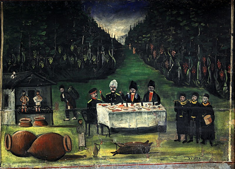 Niko Pirosmani Road of Kakheti (part of Tapestry in six paintings) 1906 Fine Art Print