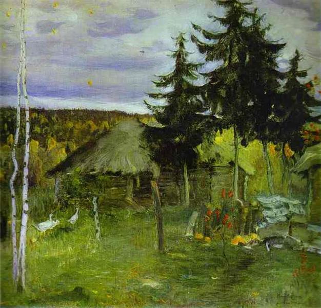Mikhail Nesterov Autumn in a Village 1942 Fine Art Print