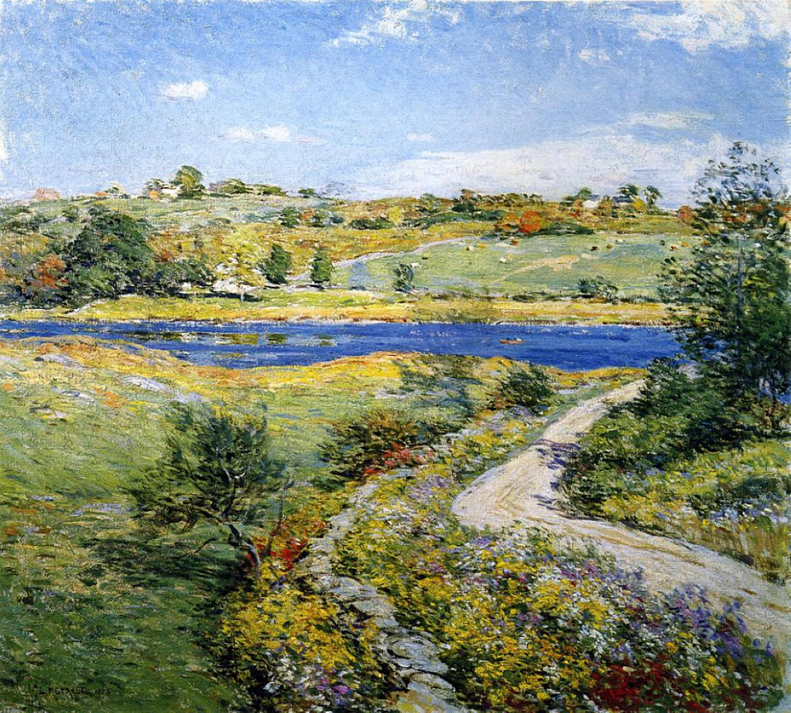 Willard Metcalf Autumn Roadside 1918 Fine Art Print