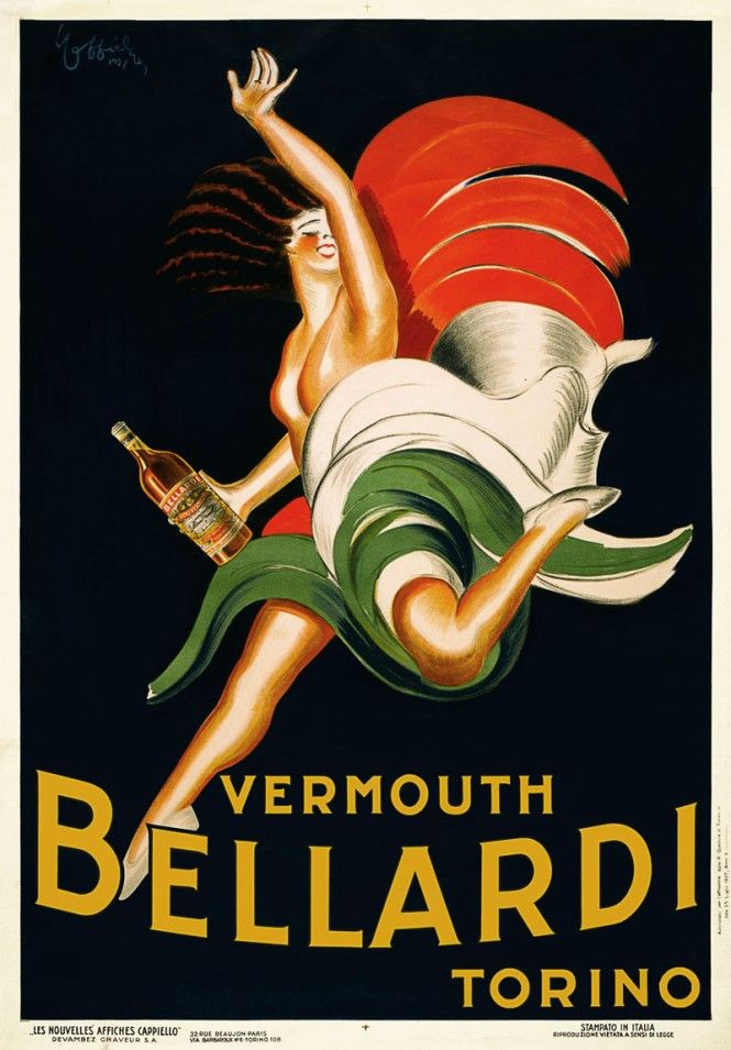 Bellardi Vermouth Torino Vintage Italian Liquor 1920 Fine Art Print