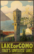 Lake Como Italy Vintage Travel Poster Italian 1920 Fine Art Print