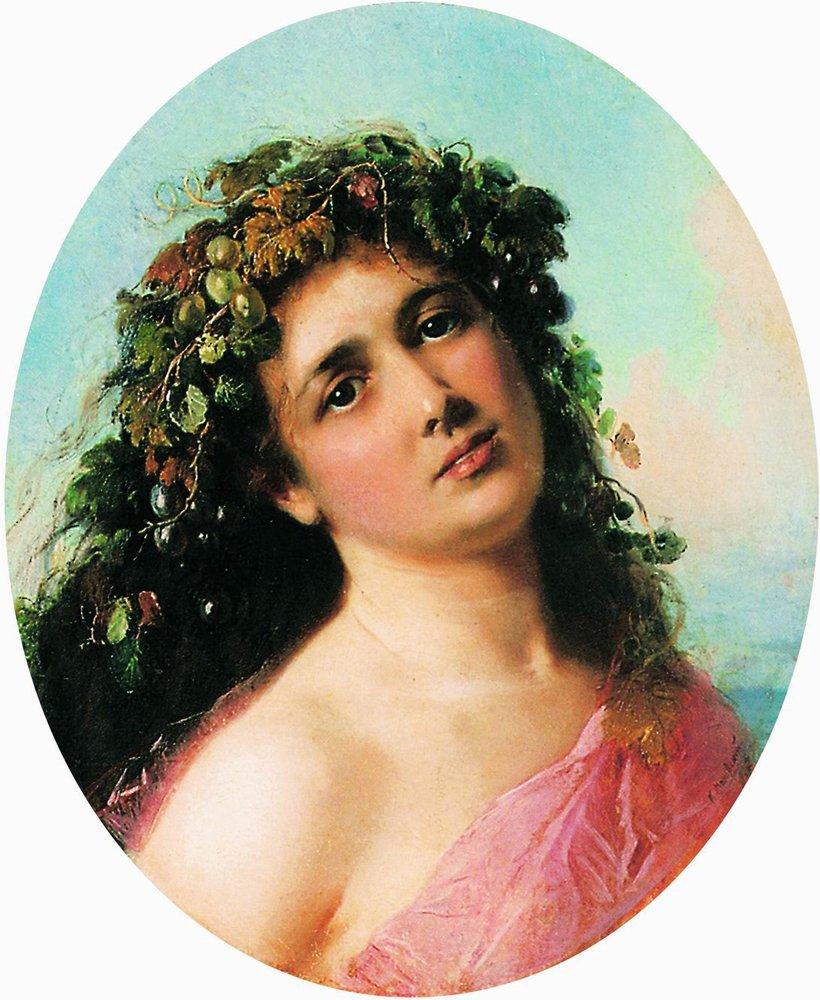 Konstantin Makovsky Bacchante 1870 Fine Art Print