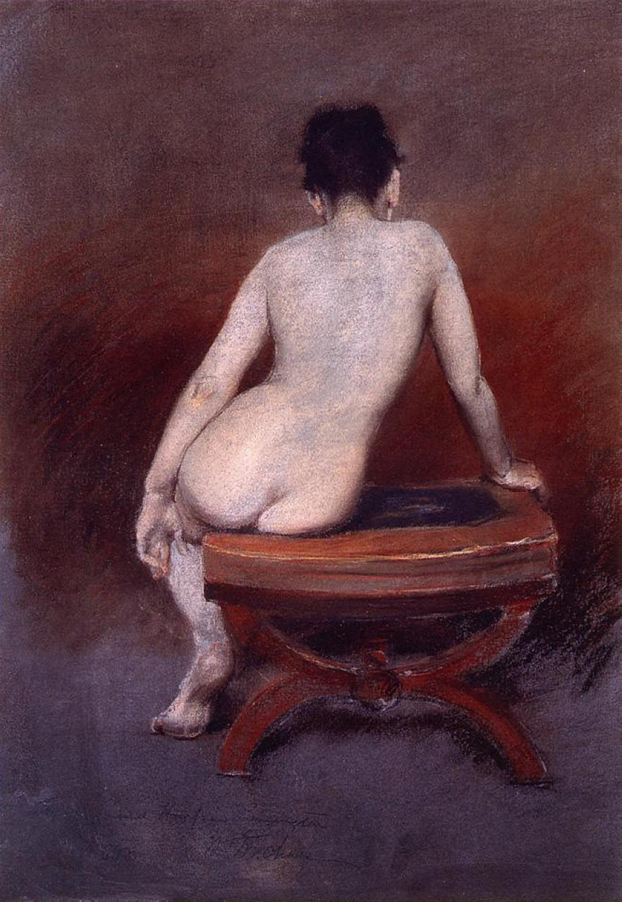 William Merritt Chase Back of a Nude 1888 Fine Art Print