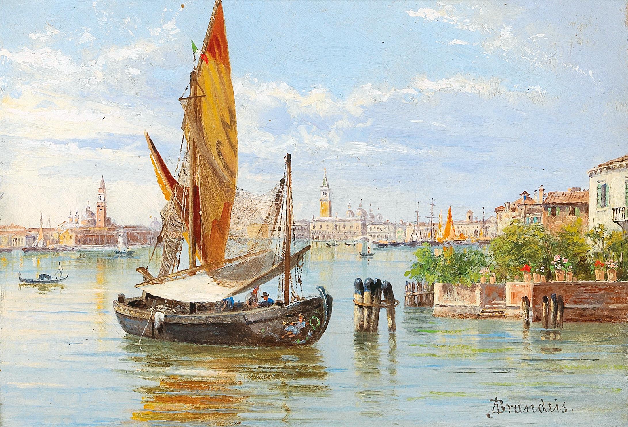 Antonietta Brandeis Barche De Pesche, Venezia 1910 Fine Art Print