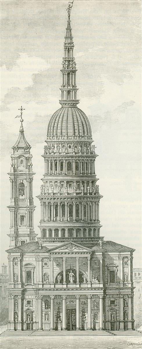 Giuseppe Barberis Basilica E Cupola Di San Gaudenzio in Novara 1890 Fine Art Print