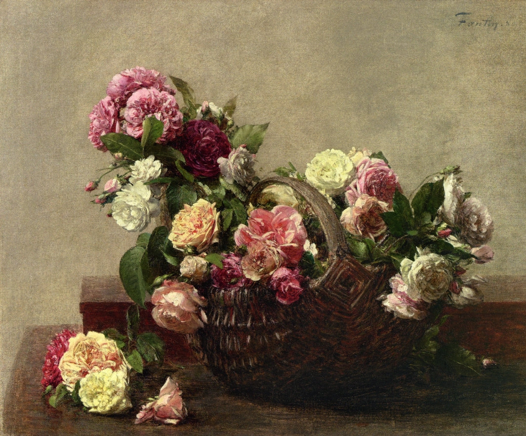 Henri Fantin-Latour Basket of Roses 1880 Fine Art Print