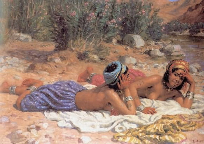 Nasreddine Dinet Bathers Resting 1891 Fine Art Print
