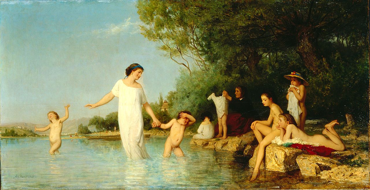 Albrecht Anker Bathers 1865 Fine Art Print
