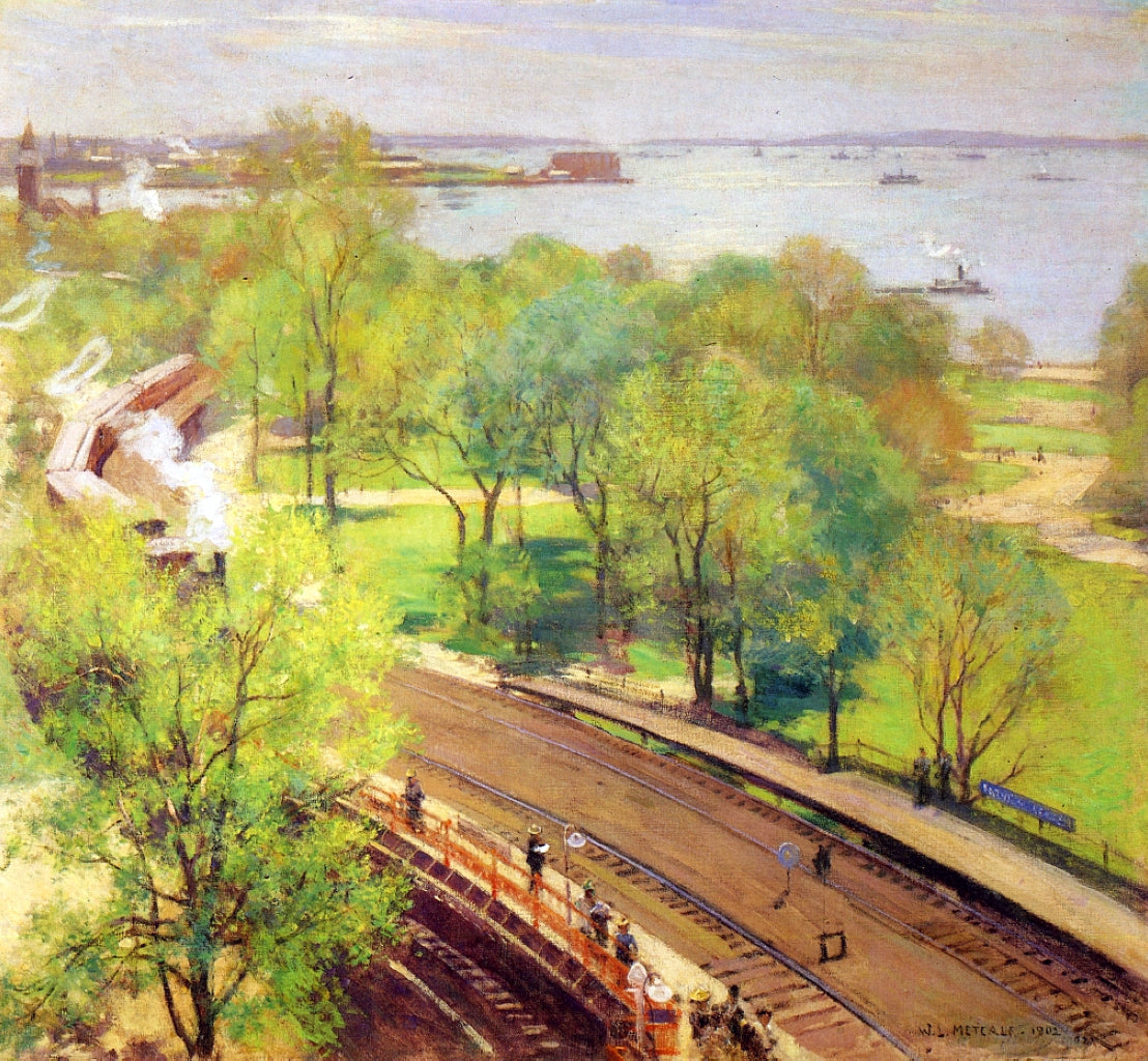 Willard Metcalf Battery Park, Spring 1924 Fine Art Print