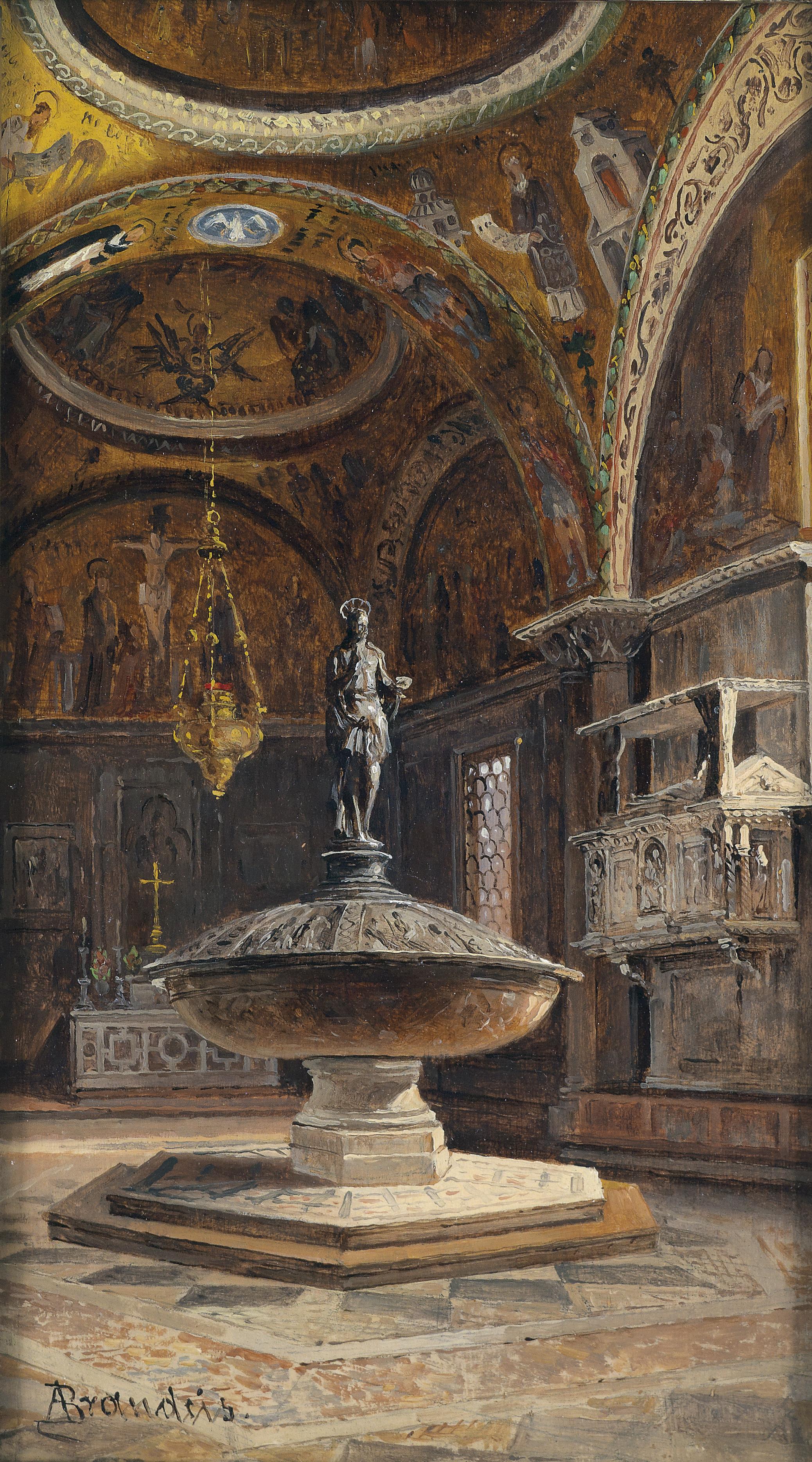 Antonietta Brandeis Battistero Di San Marco 1910 Fine Art Print